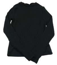 Černé žebrované crop triko F&F