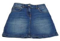 Modrá rifľová sukňa s hviezdami Boden