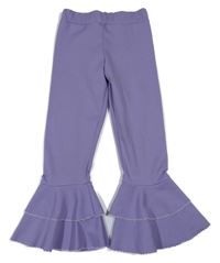 Lila rebrované flare legíny