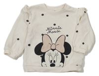 Smetanovo-čierna bodkovaná á mikina s Minnie H&M