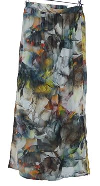 Dámská barevná květovaná šifonová dlouhá sukně River Island 