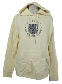 Pánská smetanová mikina s erbem a kapucí 