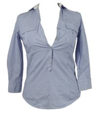 Dámská modro-bílá proužkovaná halenka Zara 