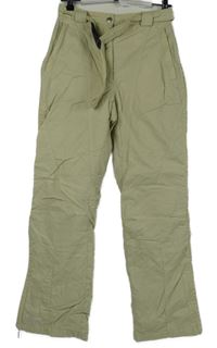 Dámské béžové šusťákové oteplovačky s páskem 