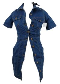 Nové - Dámské modré riflové košilové šaty Parisian 