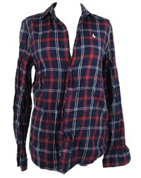 Pánská tmavomodro-červená kostkovaná halenka Jack Wills 