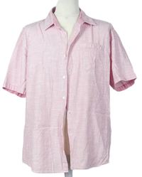 Pánska ružovo-biela prúžkovaná košeľa M&S