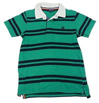 Zeleno-černé pruhované polo tričko Maine