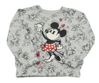 Světlešedá mikina s Minnie Disney