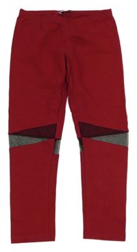 Vínovo-černé capri legíny 