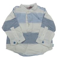 Modro-biela pruhovaná polo košeľa