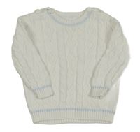 Biely sveter s proužkem Emile et rose