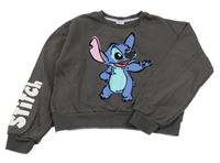 Šedá crop mikina se Stichem Disney