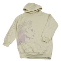 Béžové teplákové šaty s dívkou a kapucí 