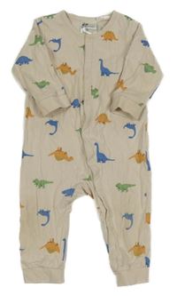 Béžový overal s dinosaury H&M
