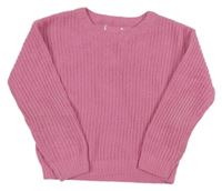 Ružový žinylkový sveter primark