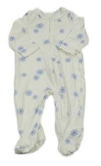 Bílý květinový overal