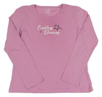 Růžové triko s nápisem Esmara