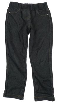 Tmavomodré melírované teplákové tregíny Topolino