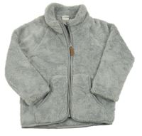 Šedá chlupatá propínací mikina H&M