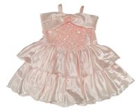 Svetloružový lesklý žabičkovaný top Little Brooke