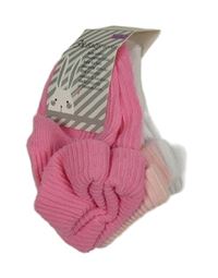 Nové - 3x ponožky 2x růžové + bílé 