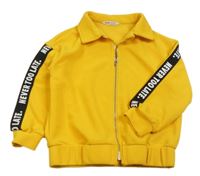 Žltá ľahká bunda s nápisem na rukávu shein