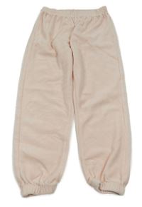 Svetloružové zamatové cuff tepláky