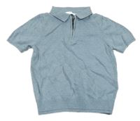 Svetlomodré pletené polo tričko M&S