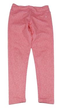 Růžové vzorované sportovní legíny 