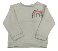 Smotanová mikina s dúhou Tu