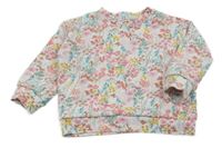 Bielo-farebná kvetovaná mikina Leigh Tucker