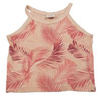 Ružový crop top s listami Page one young