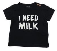 Černé tričko s nápisem Hema