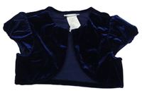 Tmavomodré sametové bolérko