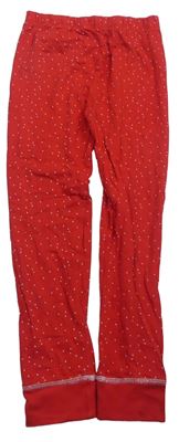 Červené bodkované pyžamové nohavice TU