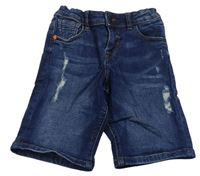 Tmavomodré riflové skinny kraťasy s prošoupáním Denim Co. 