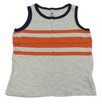 Sivé tielko s červenymi pruhmi H&M