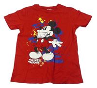 Červené tričko s Mickeym Disney
