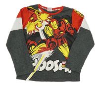 Šedo-červeno-bílé triko Hasbro Marvel