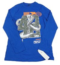 Nové - Kobaltově modré triko s kobrou F&F