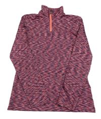 Ružovo-sivá melírovaná funkčná športová mikina Crivit