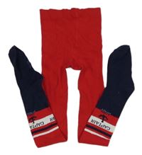 Červeno-tmavomodré punčocháče Lupilu