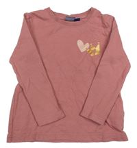 Růžové triko se srdíčkem Lupilu 