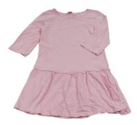 Světlerůžové bavlněné šaty Tchibo