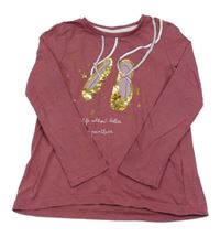 Vínové tričko s botičkami little kids