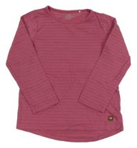 Ružovo-strieborné pruhované tričko Topolino