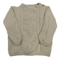 Béžový vzorovaný sveter C&A