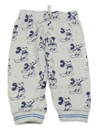 Šedé melírované tepláky s Mickeym George 