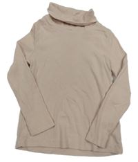 Pudrové žebované triko s rolákem George 